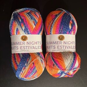Lion Brand Summer Nights Yarn 2 skeins Paradise